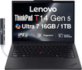 Lenovo ThinkPad T14 Gen 5 AI Business Laptop 14.0' IPS FHD+ (Intel Core Ultra 7 155U(>i7-13700H), 16GB DDR5, 1TB SSD, Copilot, Backlit KB, Fingerprint, 2 Thunderbolt 4, 5MP Webcam, DKZ Hub, Win11P)