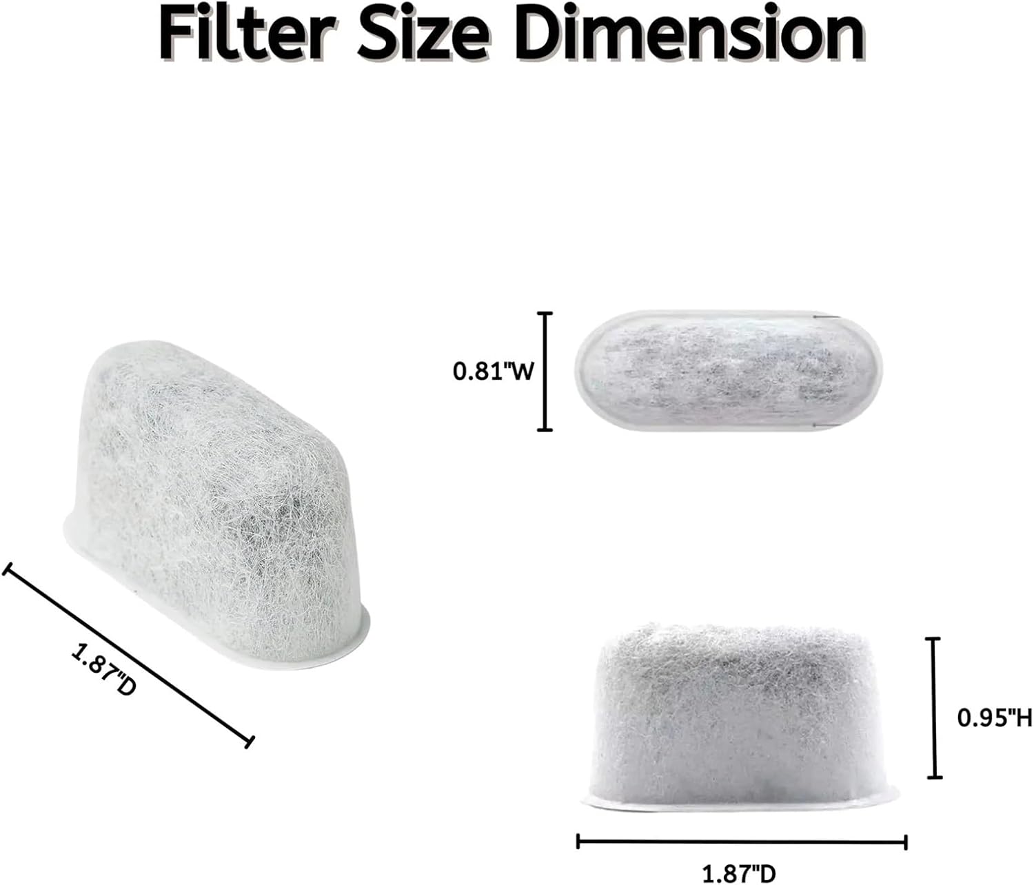 2-96 Pack Replacement Charcoal Filter，Compatible For Breville，BWF100 Coffee Machine Accessory(96pcs)