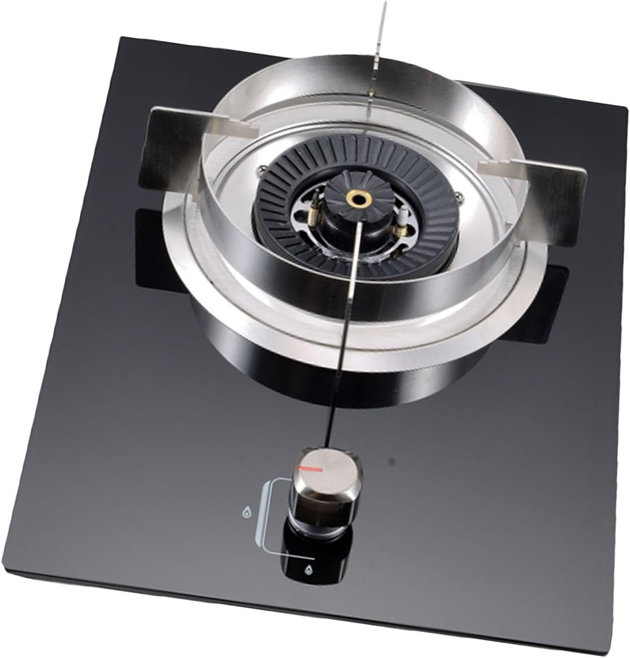 Gas Stove,Tempered Glass Gas Cooktop,1 Burners with Thermocouple Protection,NG/LPG Convertible,Suitable for Home and Commercial Use,5.2KW/17742.4BTU (Color : NG)