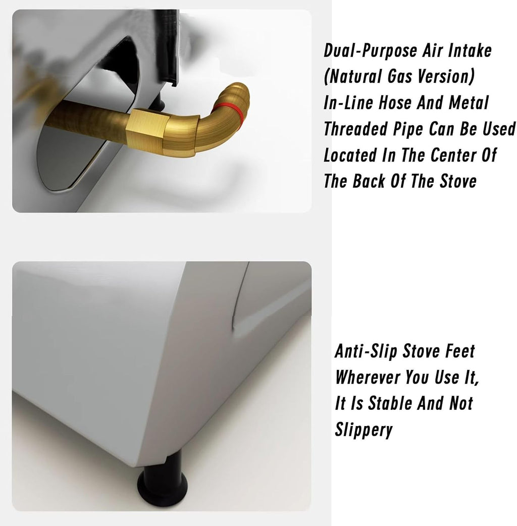 Portable Gas Stove,Cassette Stove,Max 14330.4BTU Single Burner Cassette Stove Piezo-Ceramic Ignition for Home Use Food Stalls and Canteens (Color : LPG)