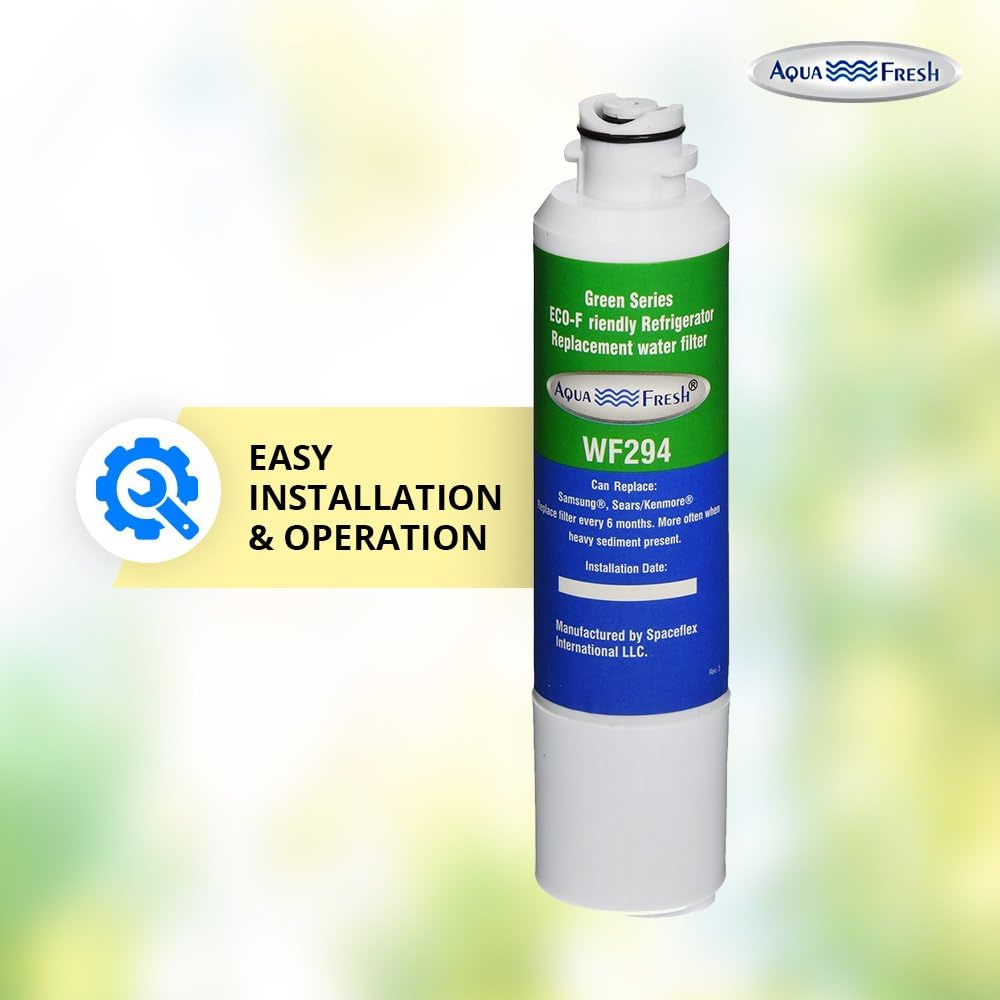 Aqua Fresh WF294 DA29-00020B Refrigerator Water Filter Replacement for Samsung DA29-00020A/B, HAF-CIN/EXP, RF28HFEDBSR, RF263BEAESR, RF263TEAESG, RF28HDEDBSR, HAF-CIN, RF4287HARS,RF4267HARS (6 Pack)