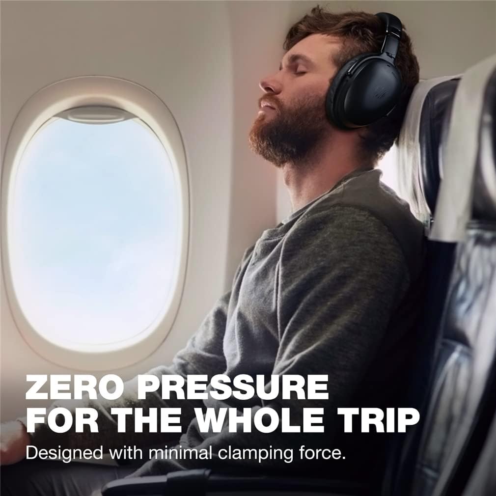 Active Noise Cancelling Over-Ear Headphones Foldable Bluetooth Headsets with Mic, HD Aptx Lossless Sound Quality, for Online Learning, School, Travel