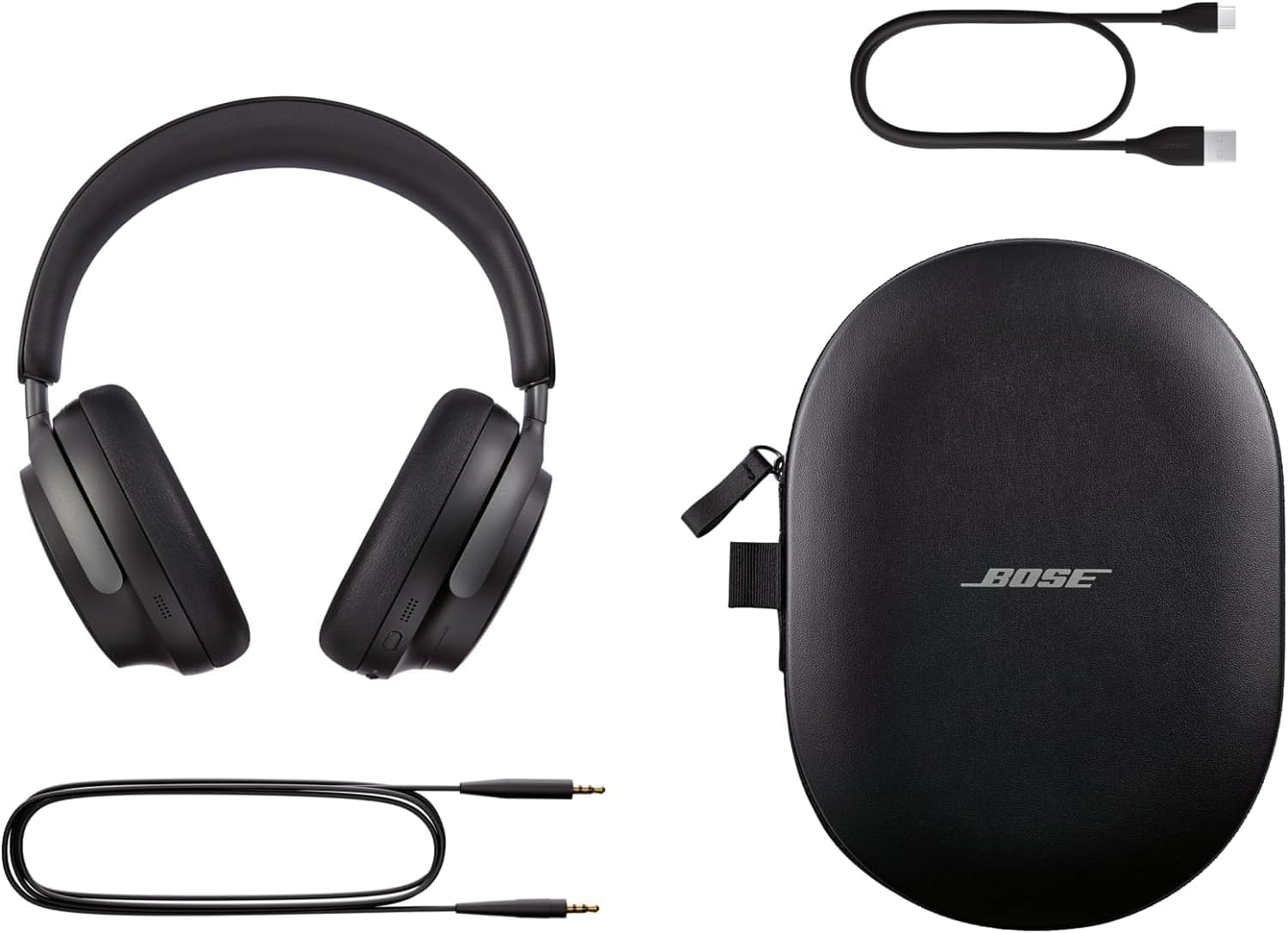 Bose QuietComfort Ultra Wireless Noise Cancelling Headphones with Spatial Audio, Black (Renewed Premium)