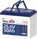 Timeusb 24V 50Ah LiFePO4 Lithium Battery Upgrade, IP65 Low-Temp Protection Deep Cycle Lithium Iron Phosphate Rechargeable Battery for Trolling Motor, Fish Finder Boat, RV, Solar(Group24)