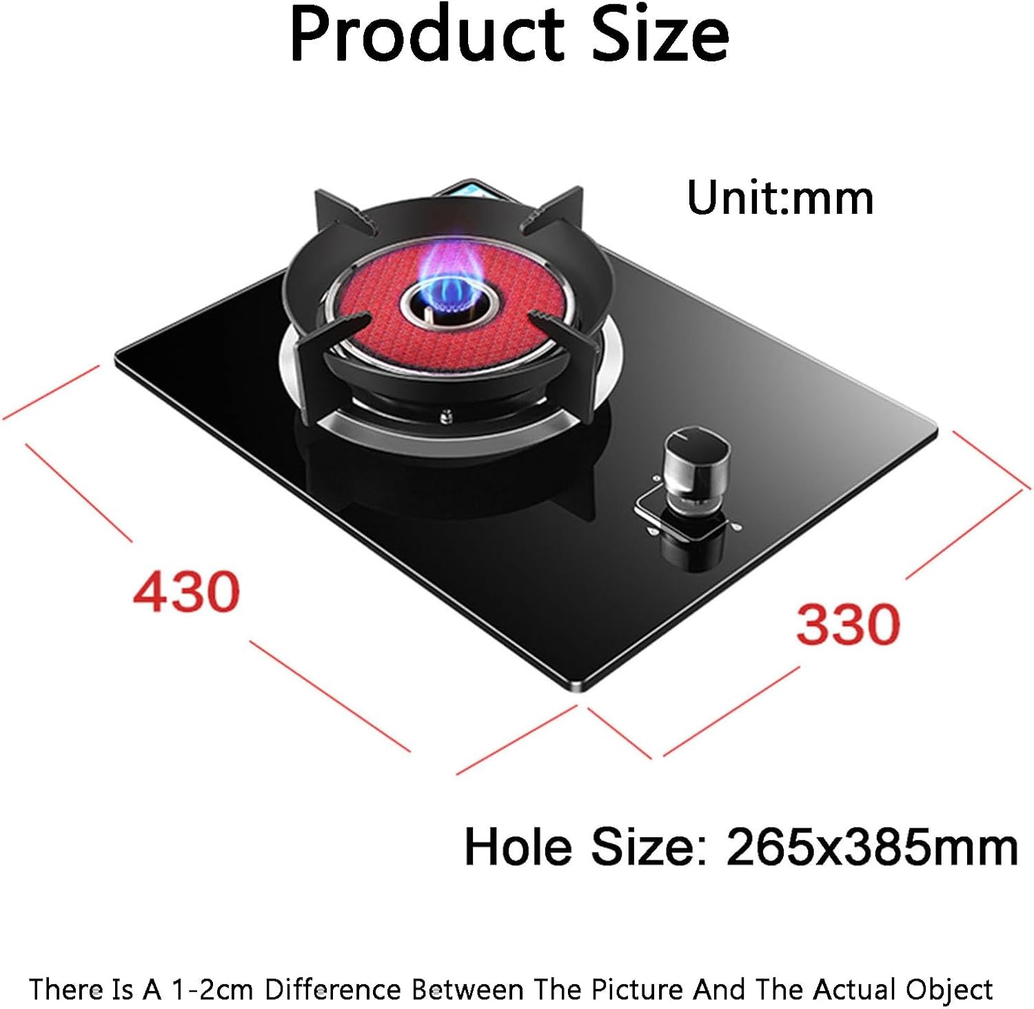 Gas Cooker,Energy 3.5kW Single Burner Gas Stove,Desktop/Embedded Dual-Use,for Food Stalls Family Restaurants(LPG)