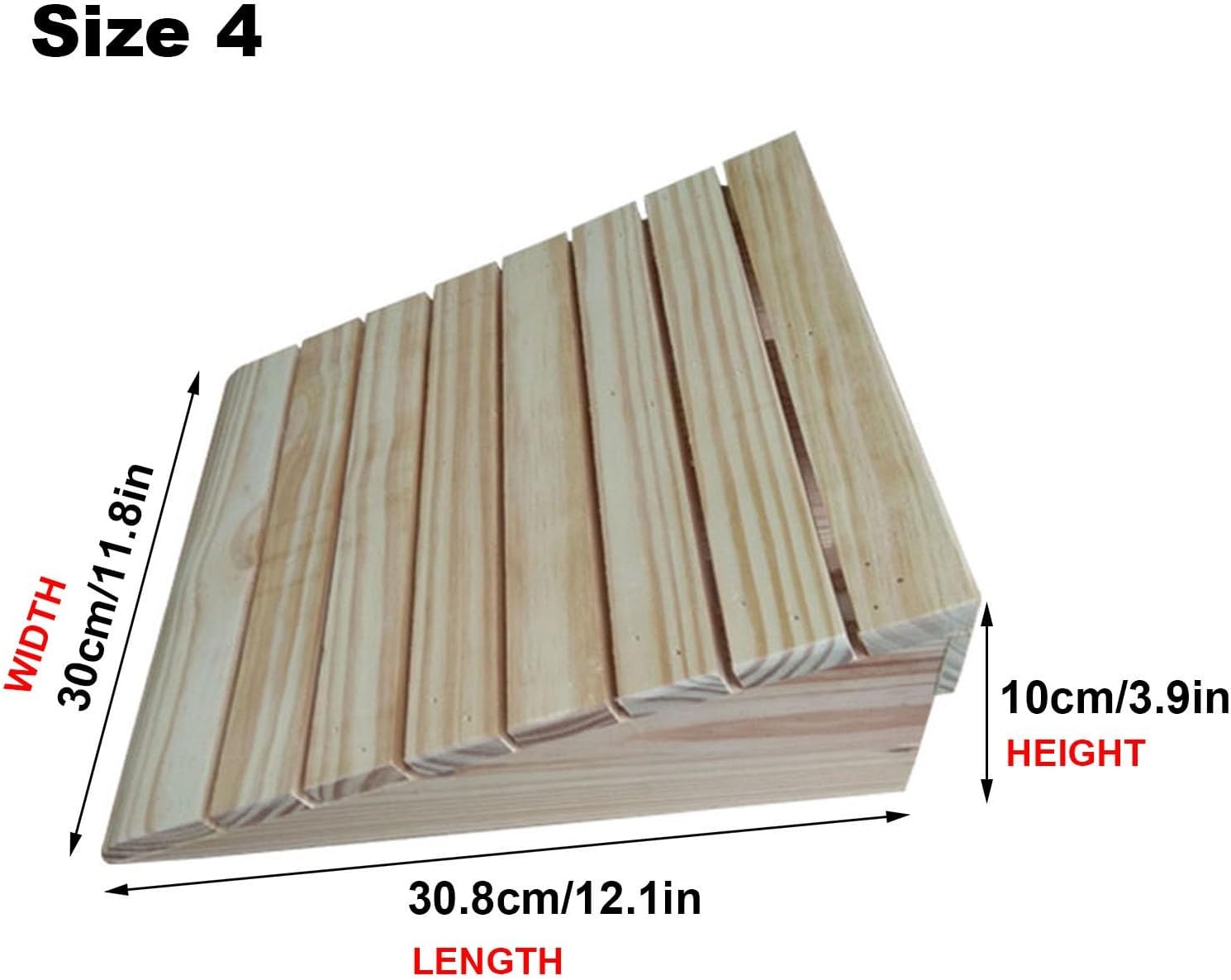 Wooden Threshold Ramp 2-6inch Door Ramp Home Non-Slip Entry Ramp or Doorways Curbs Step Transition Ramps for Wheelchair Walkers Car Motorcycle (Size : 30.8x30x10cm)