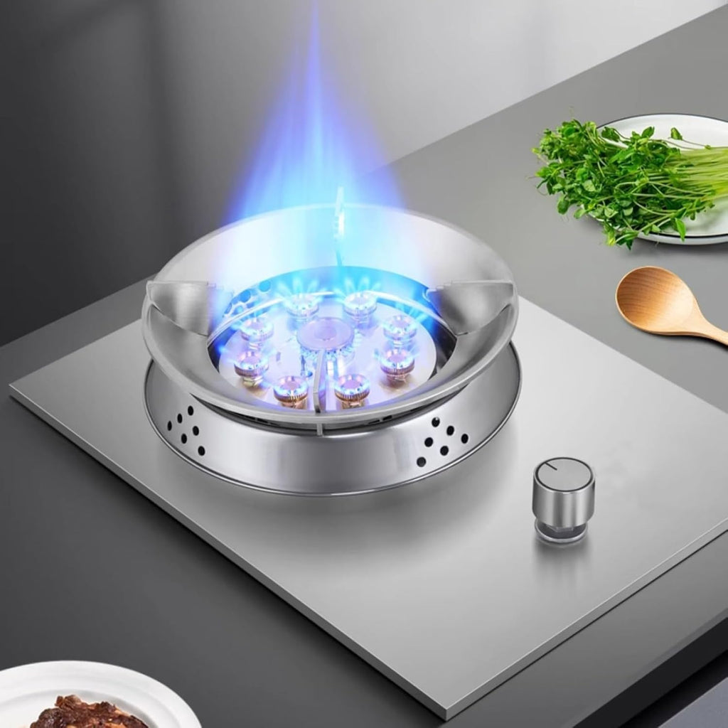 Gas Stove 1 Burner,5.2KW Natural Gas/Liquefied Gas Conversion Stove,Household Stainless Steel Single Burner Gas Stove Embedded and Tabletop Installation(LPG)