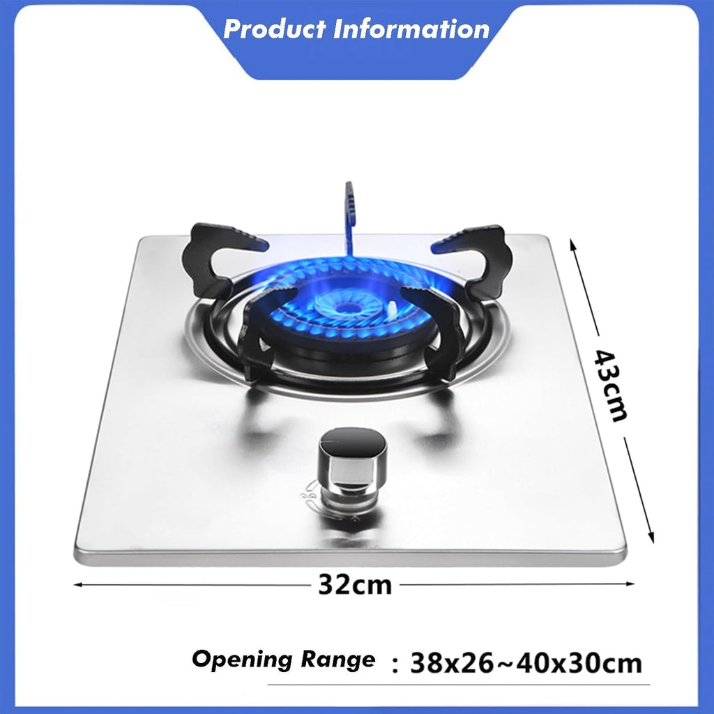 Portable Gas Stove,1 Burner Propane Stove,Tempered Glass Max 14330.4BTU with Pulse Electronic Ignition Suitable for Apartments or Kitchens (Color : Silver, Size : NG)