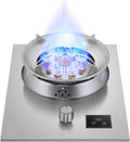 Portable Gas Stove with 1 Burner, 5.2kw Nine-Chamber High Flame Tempered Glass Panel, Accidental Flameout Protection Device, 180-minute Timer (Size : LPG)