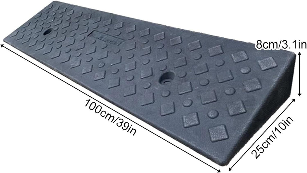 Curb Ramp, Strong Load-Bearing Capacity, Easy Installation, Threshold Ramp for Wheelchairs, Bikes, Sidewalk, Motorcycles(25 * 8cm/10 * 3.1in)