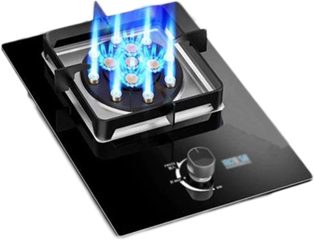Gas Cooker 1 Burner,8.5KW Nine-Cavity High-fire Timer,Gas/LP Gas Conversion Stove,with Flameout Protection,for Home Kitchen Motor Home Camp(LPG)