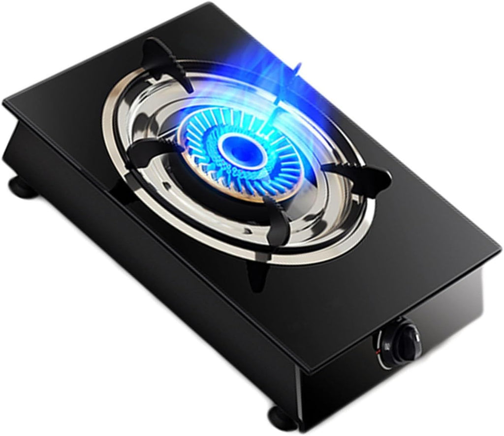 Gas Stove,Portable Gas Hob LPG Cooker,Tempered Glass Freestanding Table Top for Home Camping Garden Catering,4.2KW/14330.4BTU,1 Burner