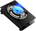 Gas Stove,Portable Gas Hob LPG Cooker,Tempered Glass Freestanding Table Top for Home Camping Garden Catering,4.2KW/14330.4BTU,1 Burner