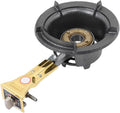 Gas Stove 1 Burner,25KW Liquefied Gas Stove,Black Cast Iron Pot Rack with Knob,with Flameout Protection Device,Suitable for Home and Commercial Use(30cm)