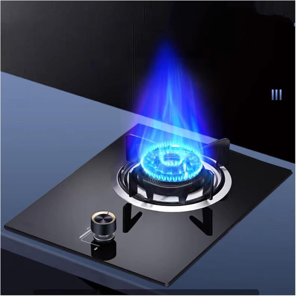 1 Burner Gas Stove,5.2KW Portable Camping Stove,Auto-Ignition Tempered Glass Top,NG/LPG Compatible for Outdoor Cooking and Emergency(NG)