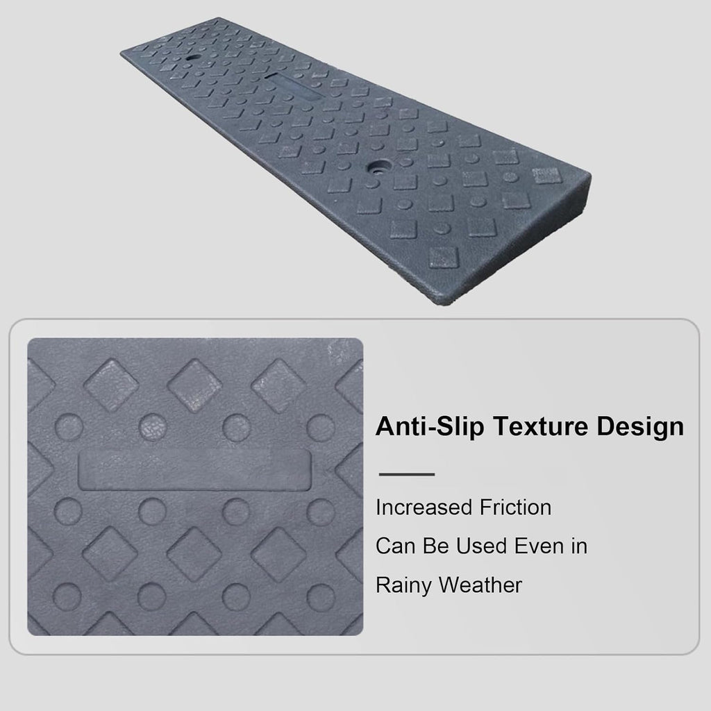 Curb Ramp, Strong Load-Bearing Capacity, Easy Installation, Threshold Ramp for Wheelchairs, Bikes, Sidewalk, Motorcycles(25 * 8cm/10 * 3.1in)
