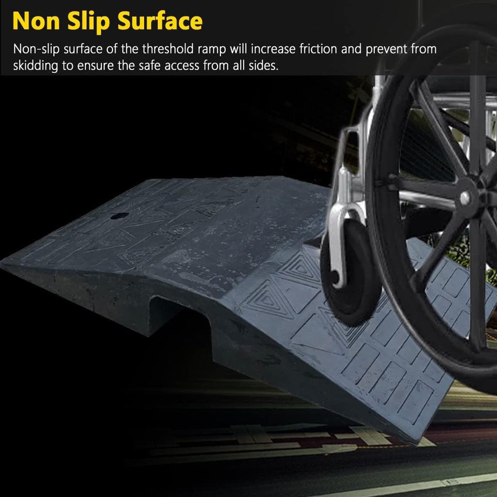 JYDQM Wheelchair Ramp Portable Rubber Ramps for Door Threshold 4. 3 Inch Rise, Portable Entry Ramps for Doorways, Wheelchair Bridge Ramp for Scooter Electric Wheelchairs, YWCG2003647