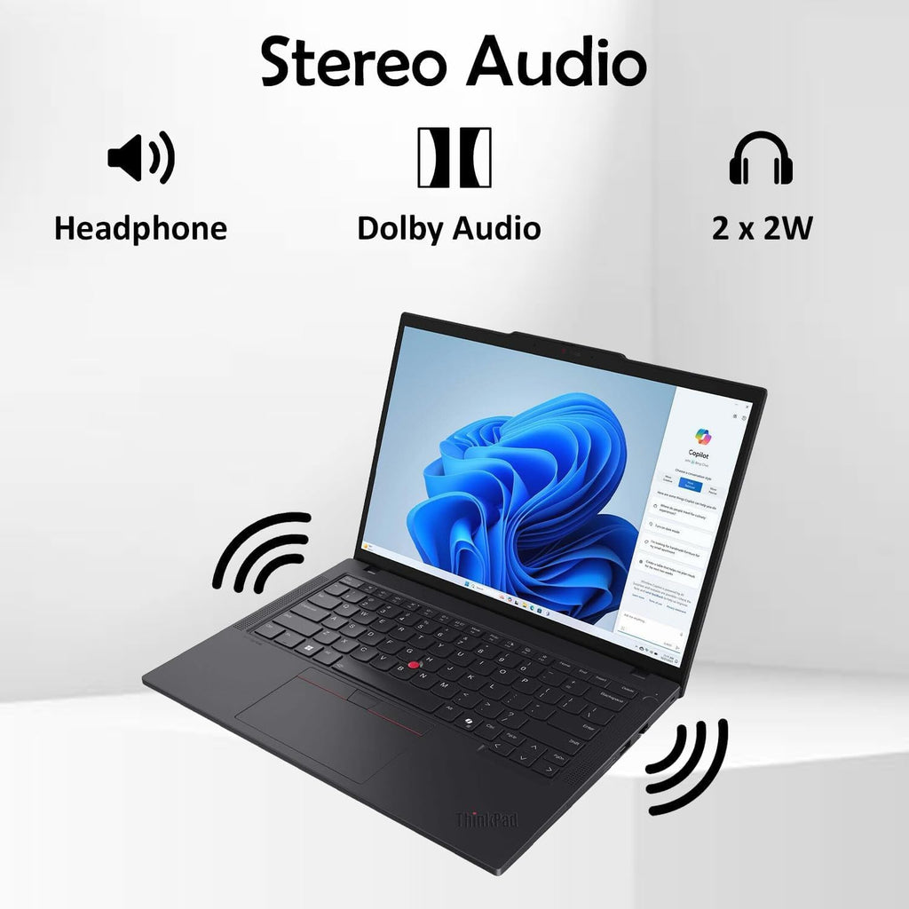 Lenovo ThinkPad T14 Gen 5 AI Business Laptop 14.0' IPS FHD+ (Intel Core Ultra 7 155U(>i7-13700H), 16GB DDR5, 512GB SSD, Copilot, Backlit KB, Fingerprint, 2 Thunderbolt 4, 5MP Webcam, DKZ Hub, Win11P)