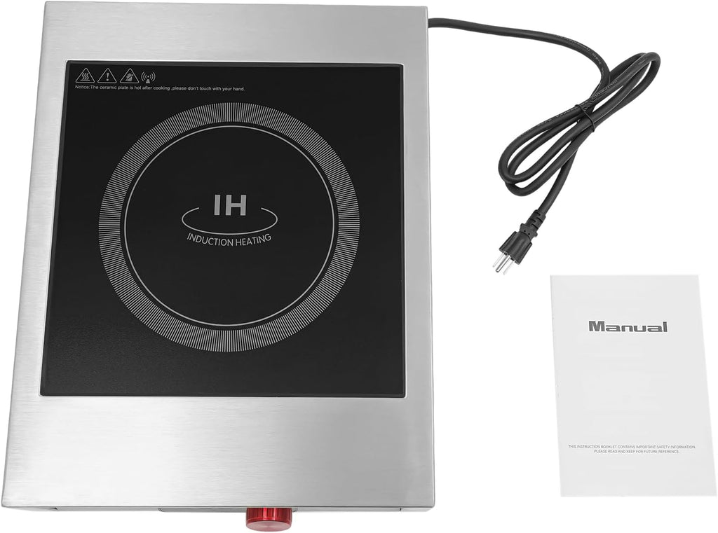 Commercial Induction Cooktop 3500W Portable with LED Display, 12' Cooking Zone & Adjustable Temp 176-572°F for Restaurants, Home Chefs, RV Cooking