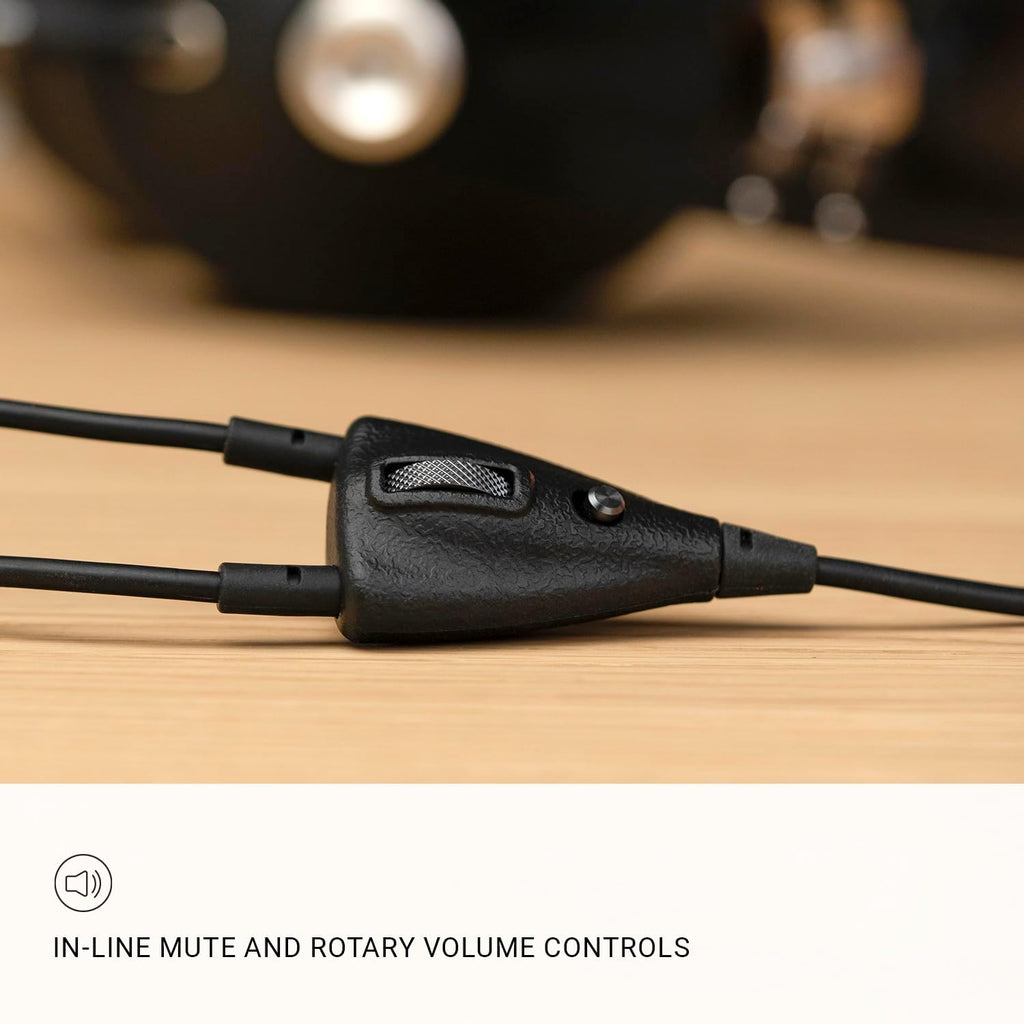 MEZE AUDIO | 99 Classics Walnut Gold & Boom Mic Headset | Wired Over-Ear Headphones with Boom Microphone and Self Adjustable Headband | Closed-Back Headset for Gaming | Remote Work | Audiophiles