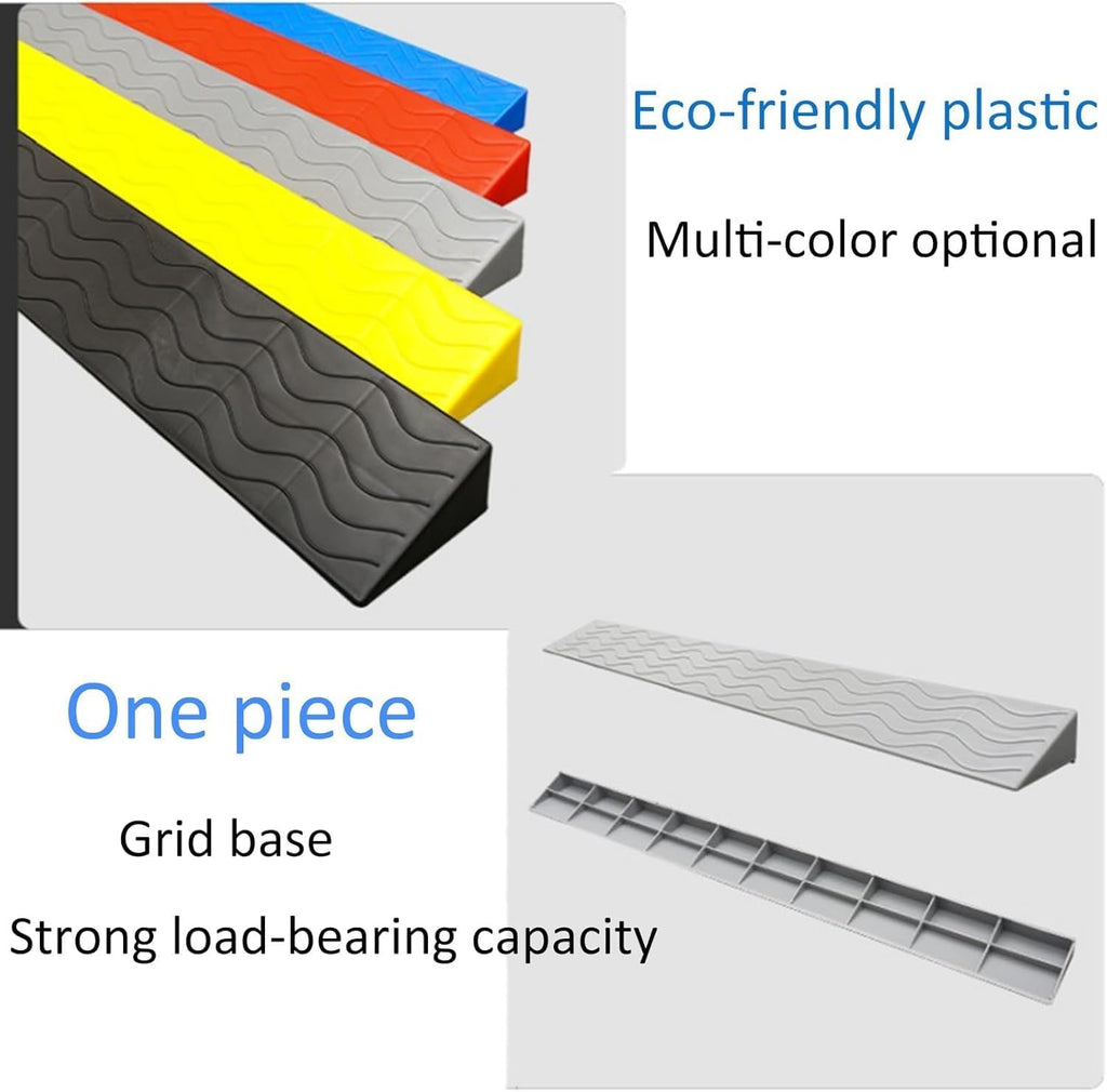 Rubber Ramps Threshold Ramp, Home Wheelchair, Plastic, Suitable for Entrances, Doorways, Bathrooms(Svart,8 * 2.5cm/3.1 * 1in)