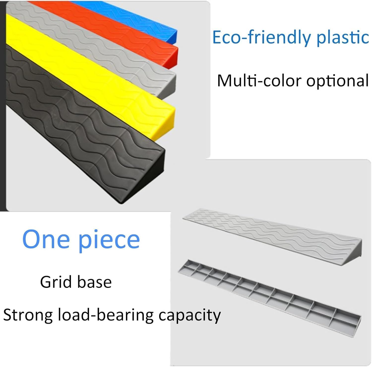 Rubber Ramps Threshold Ramp, Home Wheelchair, Plastic, Suitable for Entrances, Doorways, Bathrooms(Svart,7 * 1cm/2.7 * 0.4in)