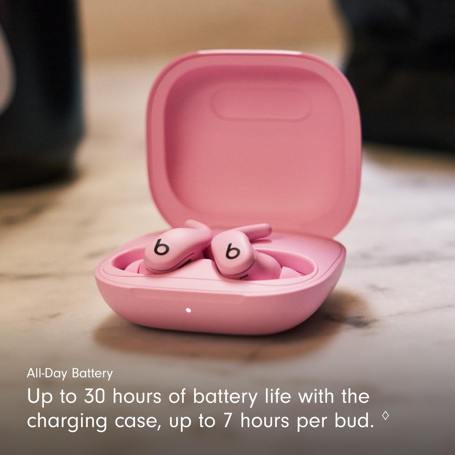 Beats Powerbeats Fit - Wireless Noise Cancelling Workout Earbuds with Secure-Fit Wingtips, Up to 30-Hour Battery Life, Sweat & Water Resistant, Apple & Android Compatible - Power Pink
