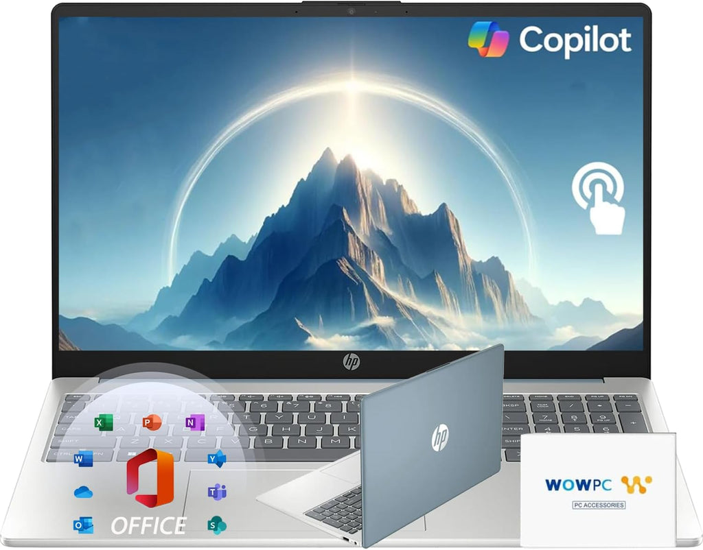 HP Pavilion 15.6 FHD (1920 x 1080) Touch-Screen Laptop Computer • Intel 8-Core i3 CPU • 32GB RAM • 1TB PCIe SSD • Long Battery Life • w/WOWPC Recovery USB • Windows 11 with Microsoft Office