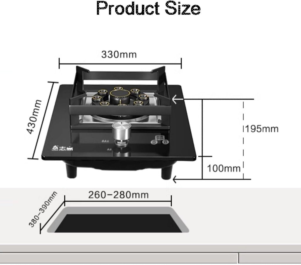 Gas Stove 1 Burner, Propane Cooktop,Portable Gas Cooktop with Thermocouple Protection,Lpg/Ng for Apartments(NG)