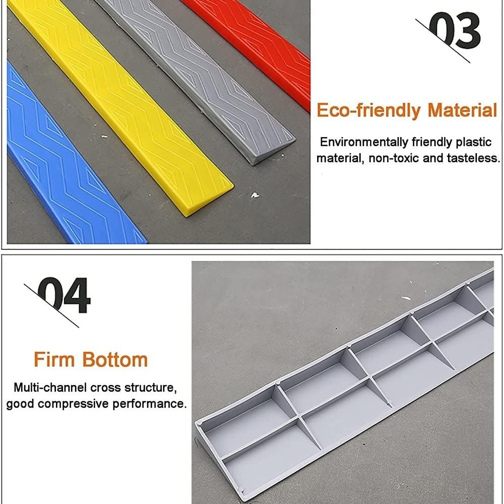 39' Wide Rubber Wheelchair Ramp for Home Steps/Door with Non Slip Textured Surface Red 3' Rise Threshold Ramp Curb Ramp 99 x 8 x 2.5cm