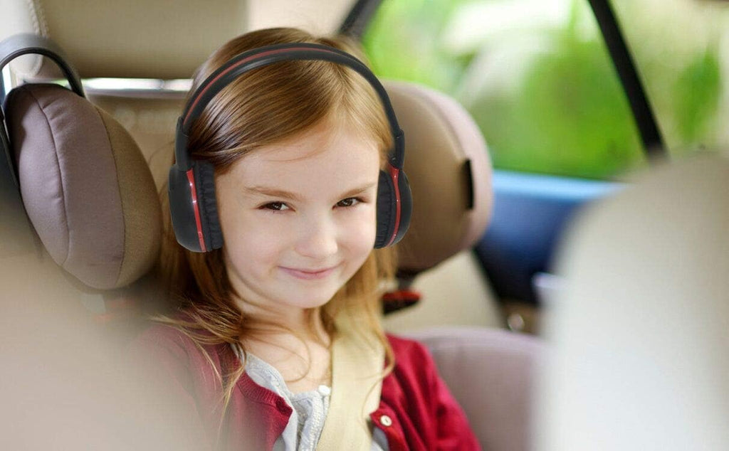 SIMOLIO 4 Pack Wireless IR Headphones for Car DVD and 2 Bluetooth Headphones for Kids, Infrared Headphones Compatible with Honda Odyssey & uConnect VES & Dodge Grand Caravan & Chevy Suburban 2006