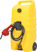 Garvee 14 Gallon Gas Caddy, 57L Portable Fuel Tank and Fuel Transfer Pump with 10-Foot Hose for Lawn Mower, Farm, Marine, and Home Use