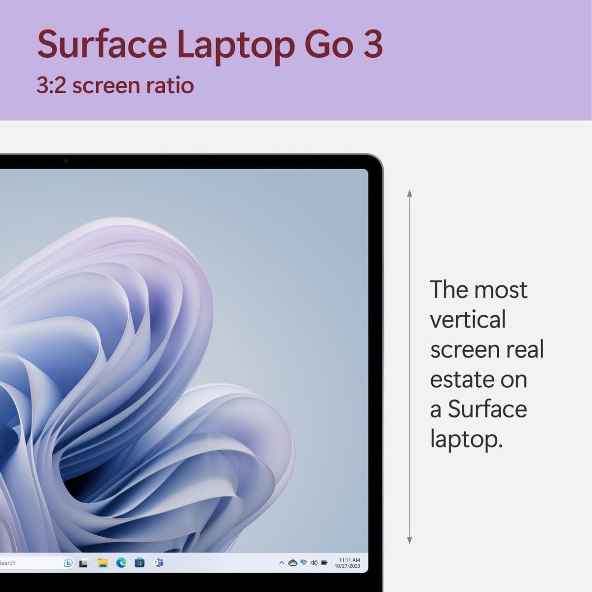Microsoft Surface Laptop Go 3 12.4' Touchscreen Notebook - Intel Core i5-16 GB - 256 GB SSD - English Keyboard - Platinum (Renewed)