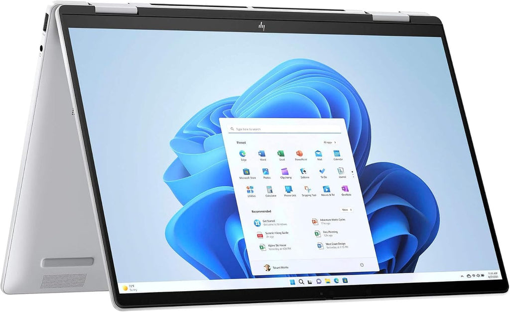 HP - Envy 2-in-1 14' Wide Ultra XGA Touch-Screen Laptop - AMD Ryzen 5-16GB Memory - 512GB SSD - Glacier Silver Windows AI: Copilot 14-fa0013dx