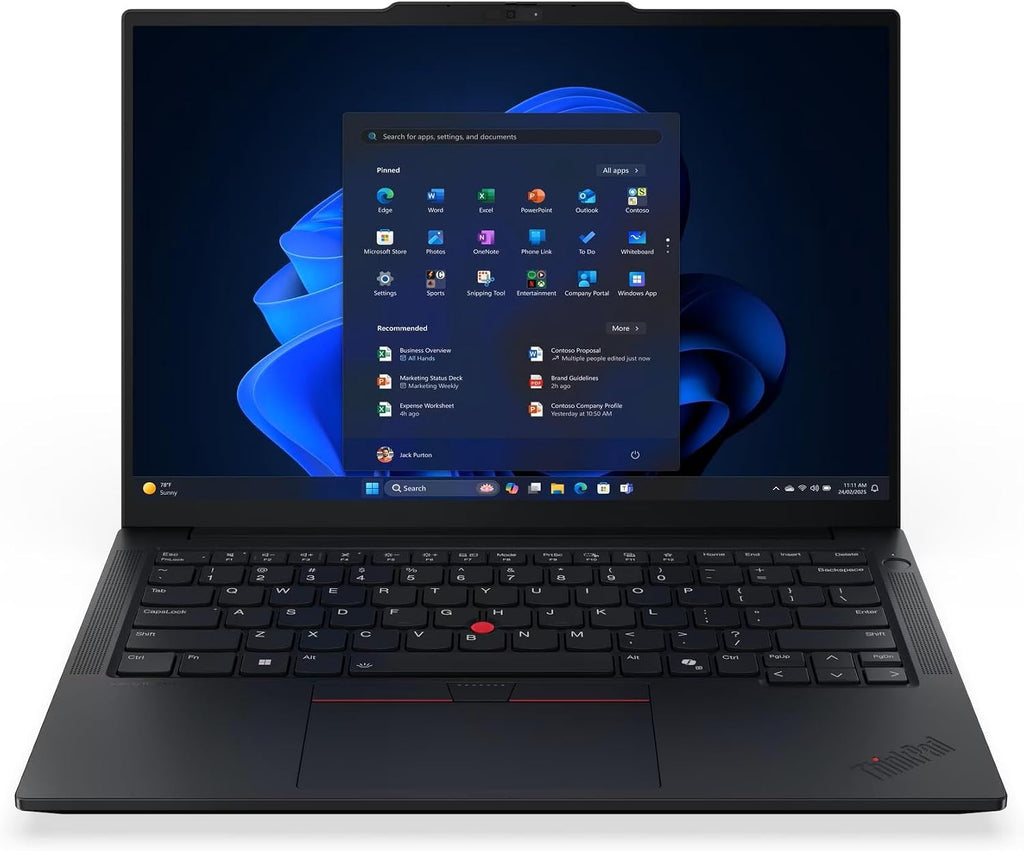 Lenovo ThinkPad E14 Gen 7 Laptop with Intel Core 7 240H Processor and Copilot +,14' WUXGA IPS, Touchscreen Display, with 32GB DDR5-5200MT/s Memory, 1TB SSD, FHD IR Hybrid Cam, Wi-Fi 6E, and Win 11 Pro