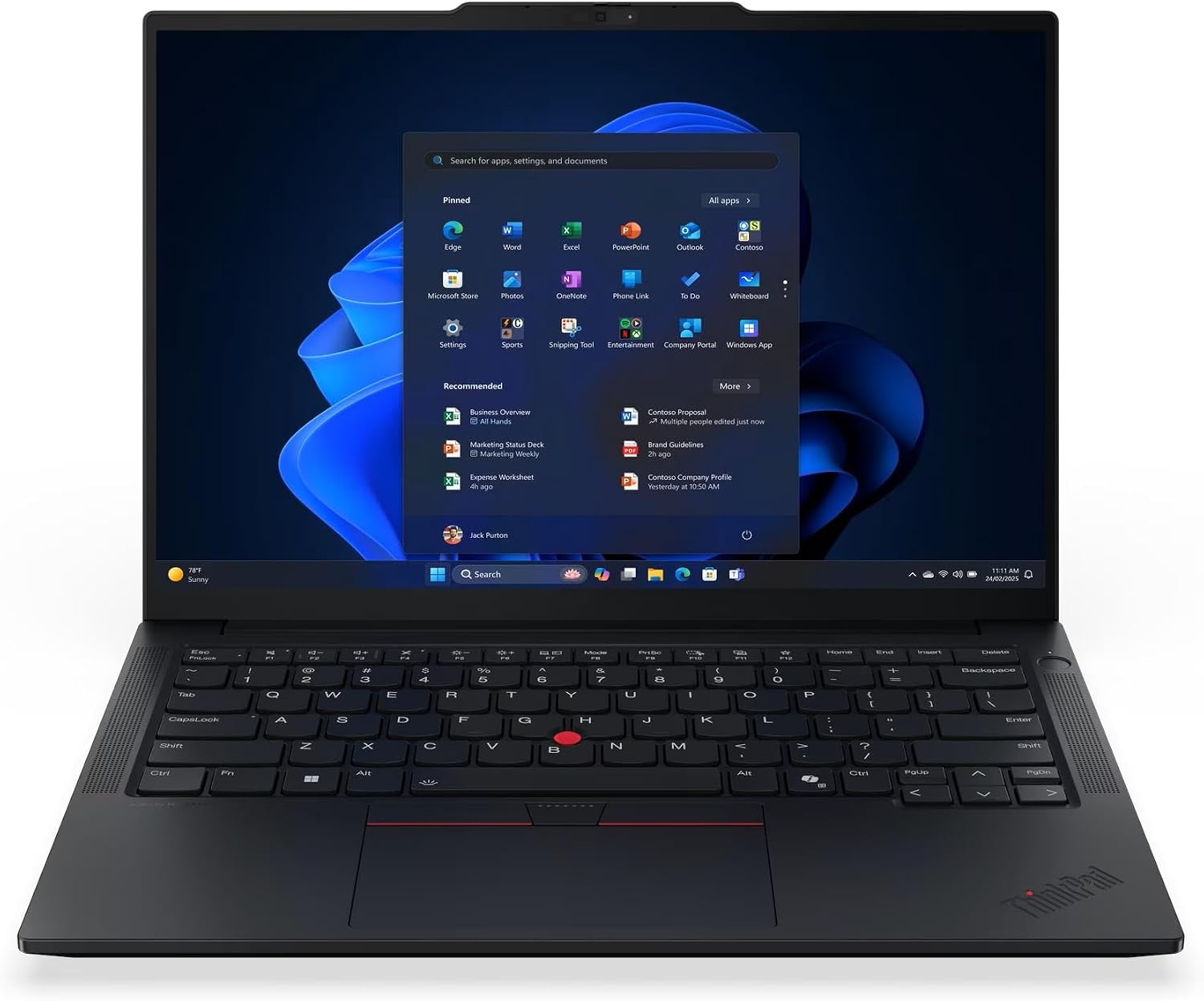 Lenovo ThinkPad E14 Gen 7 Laptop with Intel Core 7 240H Processor and Copilot +,14' WUXGA IPS, Touchscreen Display, with 32GB DDR5-5200MT/s Memory, 1TB SSD, FHD IR Hybrid Cam, Wi-Fi 6E, and Win 11 Pro