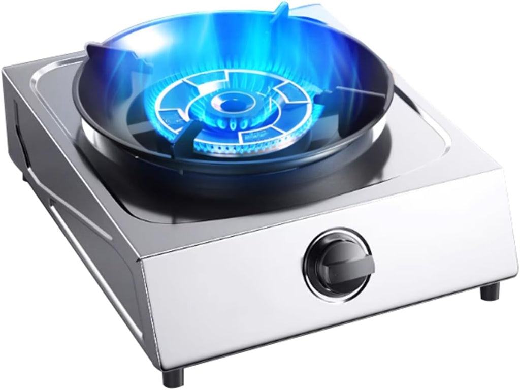 Gas Cooker,Single-Burner 5.2kW Tabletop gas Stove,Household Stainless Steel,for Camping Restaurants Home(LPG)