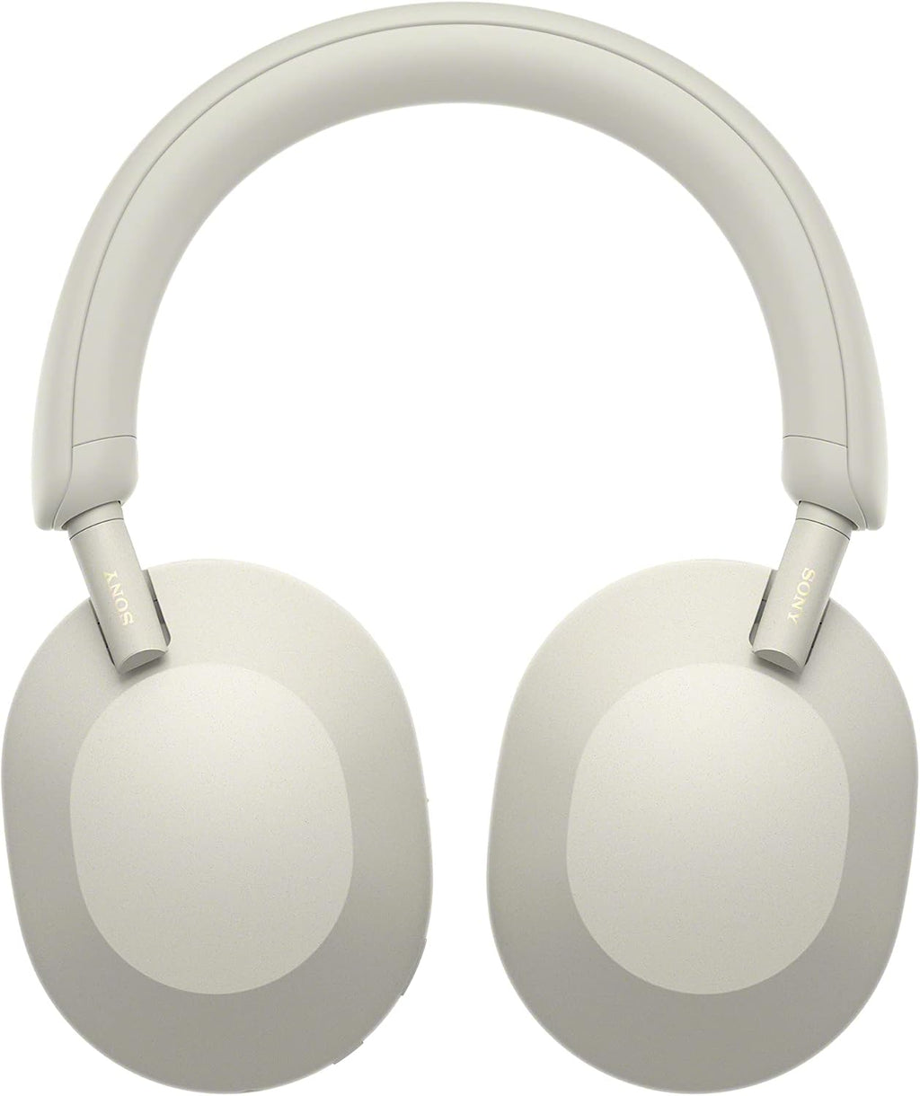 Sony WH-1000XM5-SILVER Wireless Over-Ear Noise Canceling Headphones - Silver with 2 Year Amber Protection Plan (2022)
