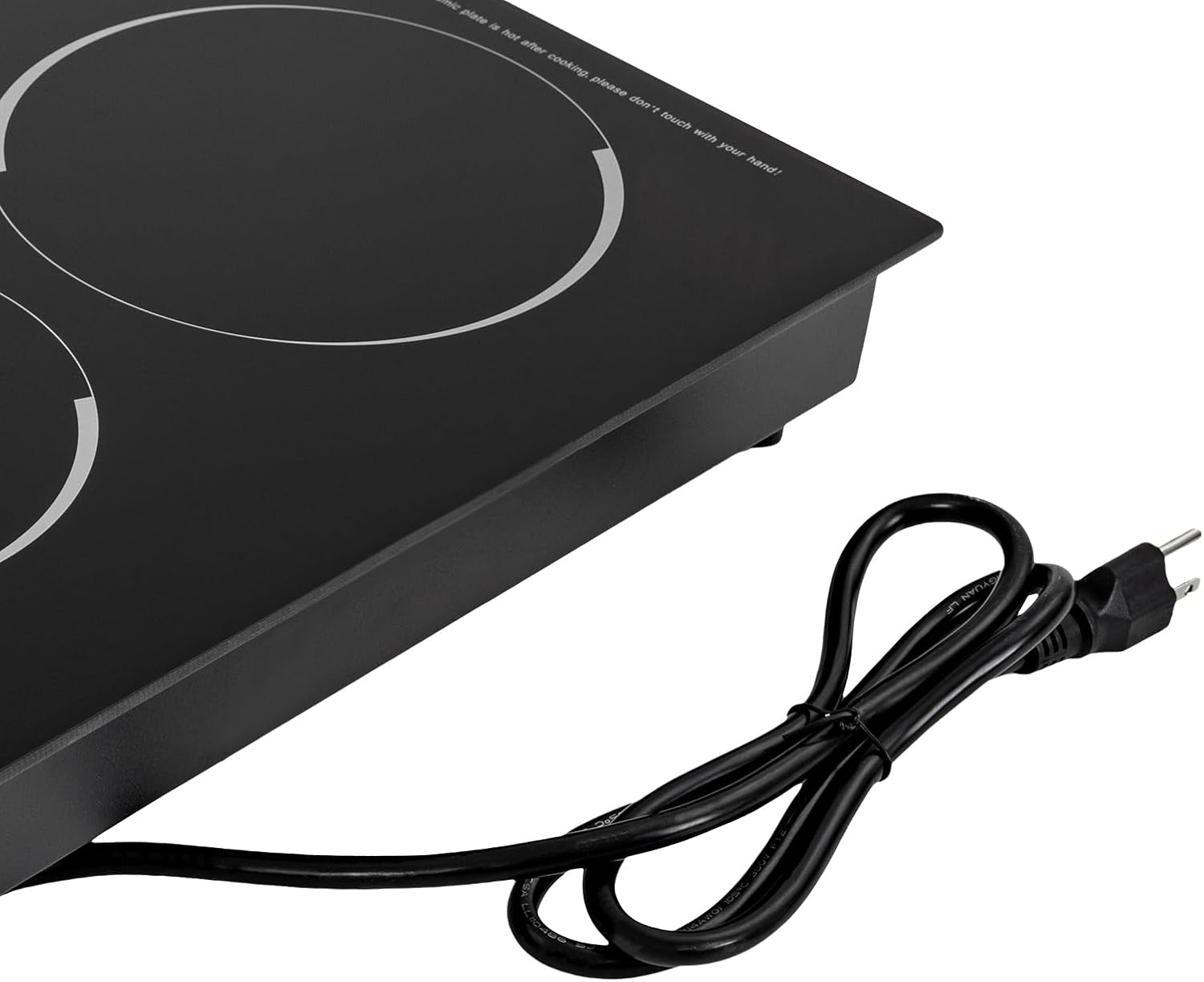 Double Induction Cooktop,Electric Cooktop,2 Burners Electric Stove Top with Knob Control,Built-in Radiant Stove with LED Display screen,9 Heating Level, Kid Safety Lock,Overheat Protection, 110V