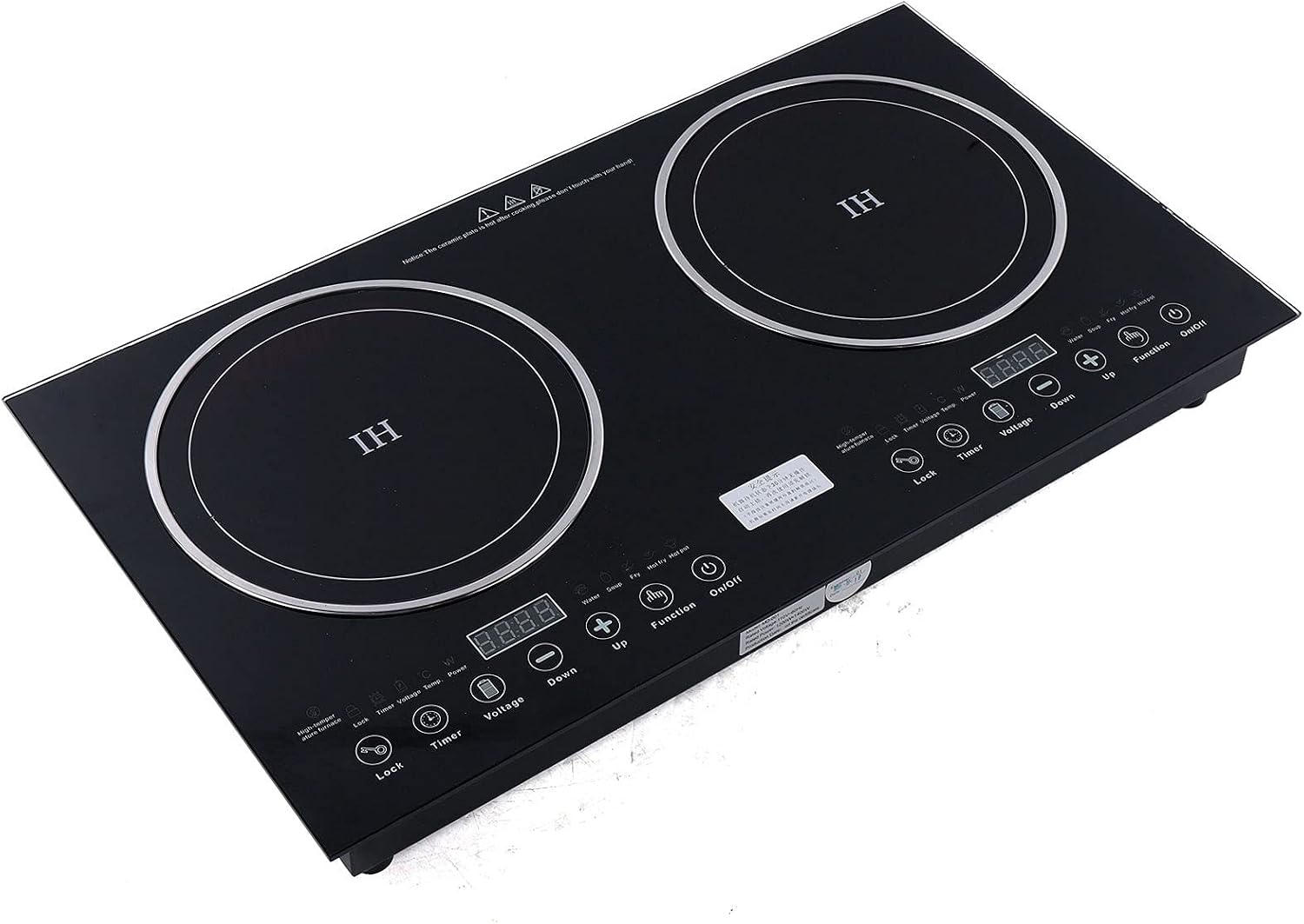 Electric Cooktop,Ceramic Cooktop,Touch-adjustable Control Built-in Radiant Stove,Portable Electric Induction Cooker with 2 Burners