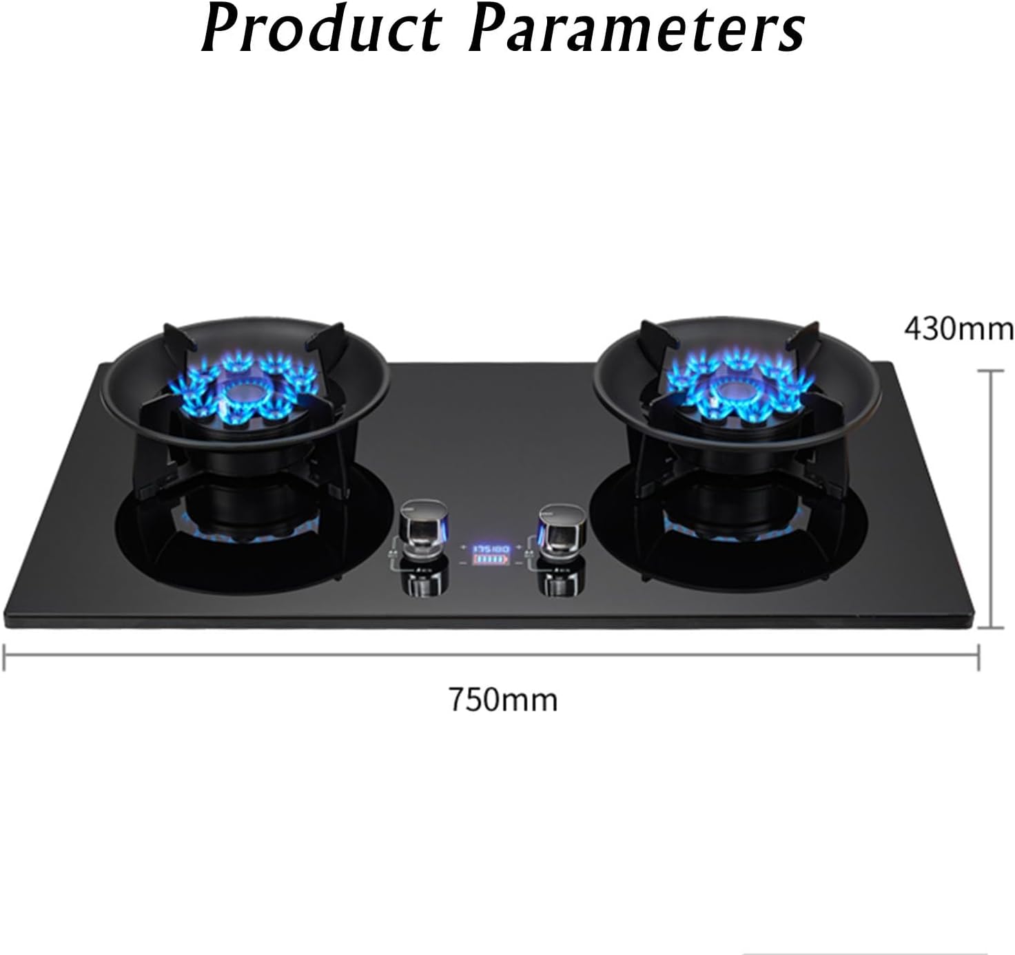 Propane Stove,2 Burners Portable Propane Stove,17742.4BTU High Power Tempered Glass Gas Cooktop for Kitchen Outdoor RV and Apartments (Color : LPG)