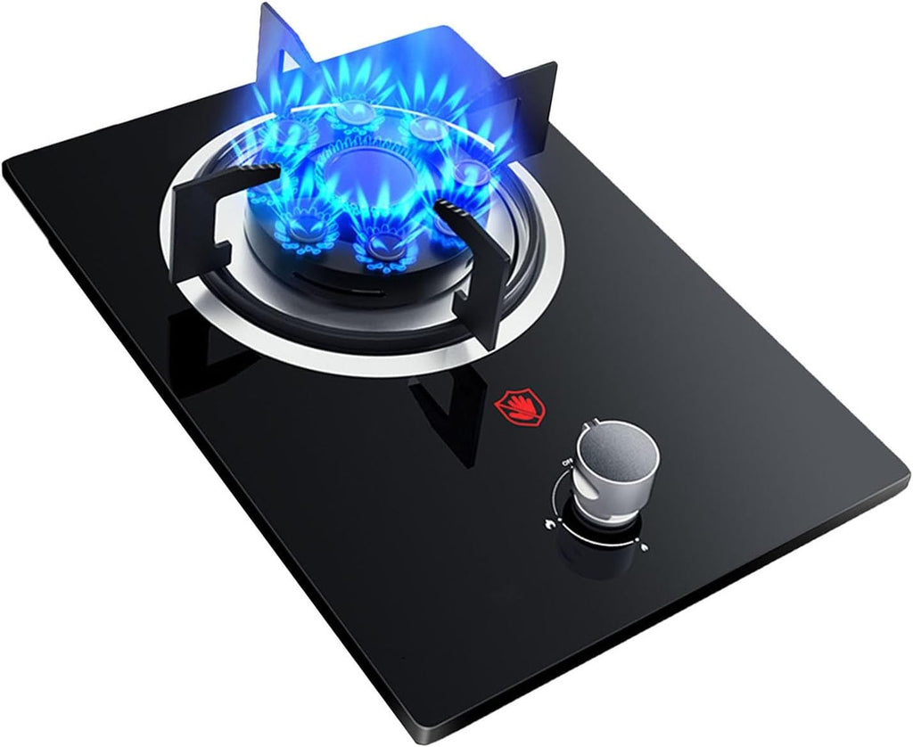 Propane Gas Stove,Tempered Glass Single Burner Propane Stove,Desktop Propane Gas Stove,Max 17742.4BTU Suitable for Kitchens, Apartments (Color : LPG, Size : Style 1)