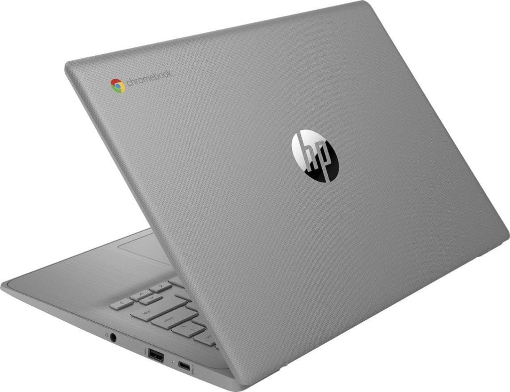 HP Chromebook 2024 Newest Laptop Student Business, 14' HD Display, Intel Celeron N4120 Processor, 4GB RAM, 128GB Storage (64GB eMMC+64GB Card), Webcam, WiFi, Long Battery, Chrome OS+MarxsolAccessory