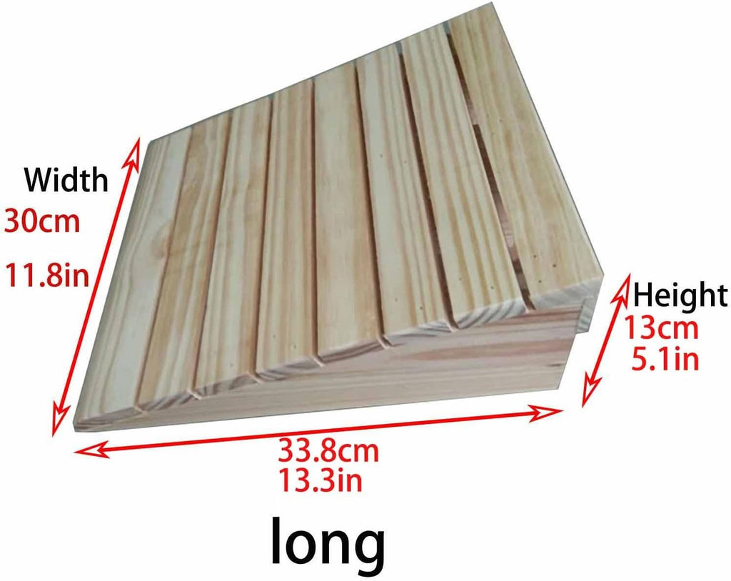 JYDQM Wheelchair Ramp Portable Door Threshold Ramp Wood, Non Slip Doorways Step Ramp, Mobility Entry Ramp for Wheelchair/Bike/Scooter, Curb Ramps for Seniors/Toddlers/Pets(Size:33.8 x 30 x 13cm)