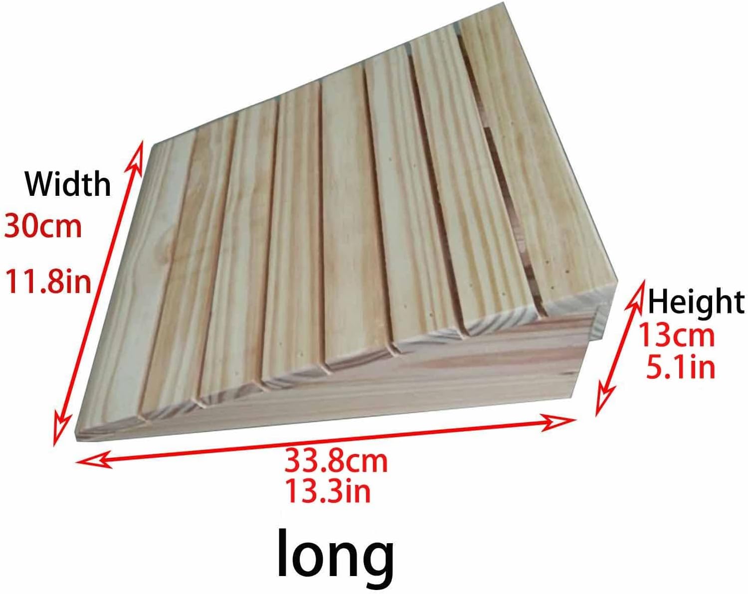 JYDQM Wheelchair Ramp Portable Door Threshold Ramp Wood, Non Slip Doorways Step Ramp, Mobility Entry Ramp for Wheelchair/Bike/Scooter, Curb Ramps for Seniors/Toddlers/Pets(Size:33.8 x 30 x 13cm)
