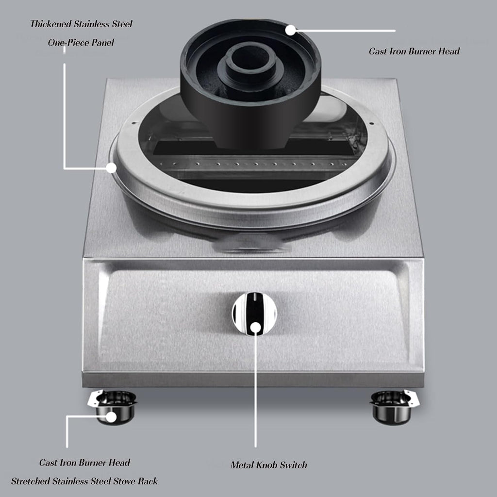 Single Burner Gas Stove,Medium and High Pressure Cast Iron Stove,with Thermocouple Protection,High Pressure Single Propane Burner,for Restaurant,fome