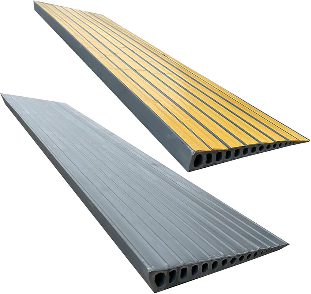 Rubber Door Threshold Ramp, Heavy-Duty Wheelchair & Vehicle Ramp for Doorways & Garages, Ideal for Home, Elderly, Wheelchairs & More - Multiple Heights Available