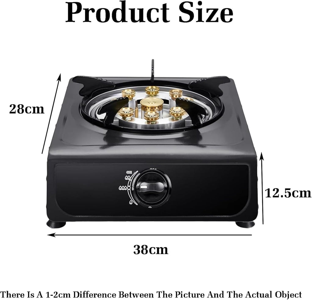 Gas Stove,Single Burner,Portable Gas Stove,Stainless Steel Catering 4.0kW Indoor Regulators,for Home Kitchen(LPG)