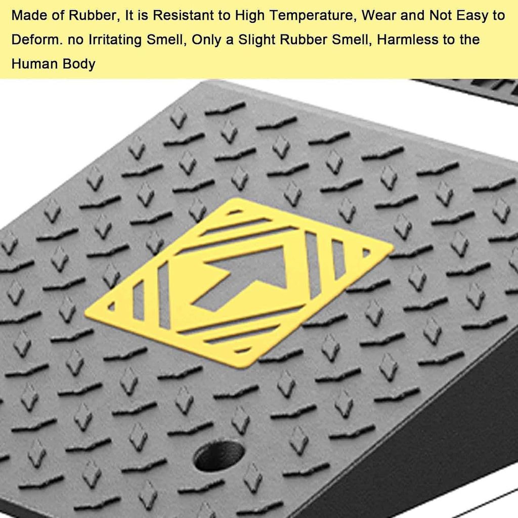 Car Ramps High Strength Rubber Material, Door Threshold Ramp Anti-Slip Surface and Hollow Grid at The Bottom, Water Channel Design for Cars, Wheelchairs(50x50x10cm/20x20x4in)