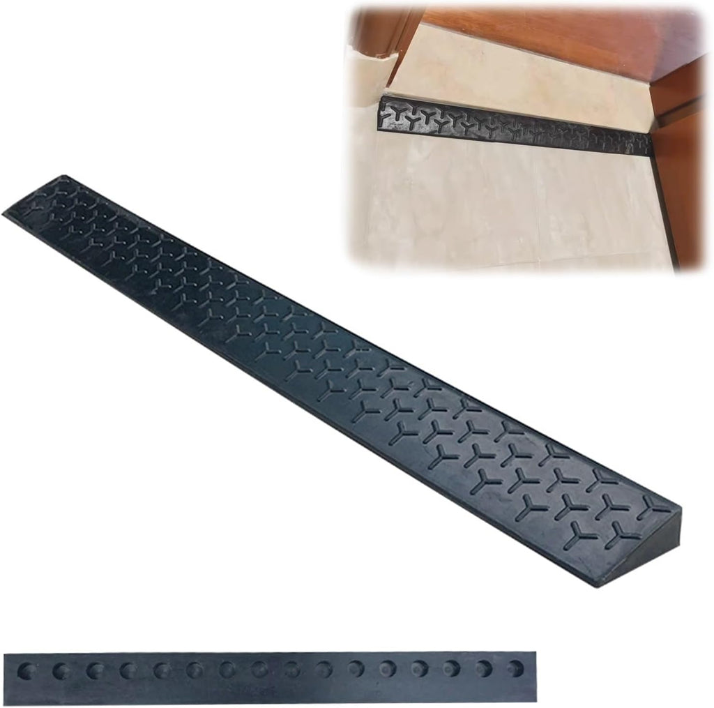 Rubber Curb Ramps Antislip Portable Rise Height Threshold Ramp with Stable Honeycomb Structure for Vehicle Truck(100 * 22 * 10cm/39 * 8.7 * 3.9in)